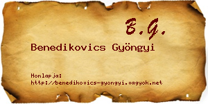 Benedikovics Gyöngyi névjegykártya